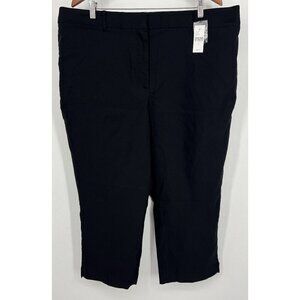 Lane Bryant Black Slim Capri Crop Faux Pockets Size 22 Plus New